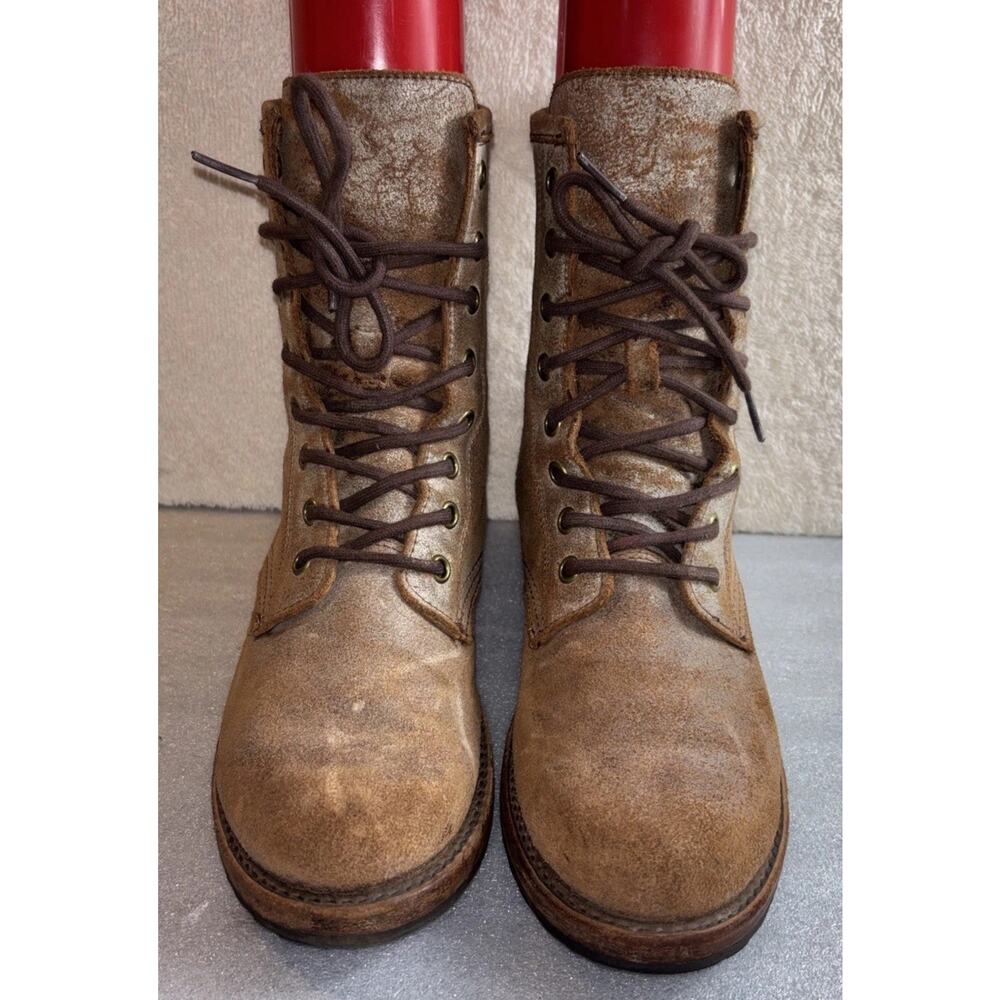 Frye Women’s Size 7.5 B Veronica Rustic Lace Up Leather Combat Boots Boho